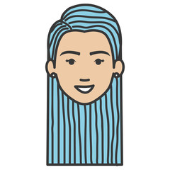 beautiful woman head avatar character vector illustration design