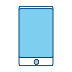 smartphone device icon over white background vector illustration