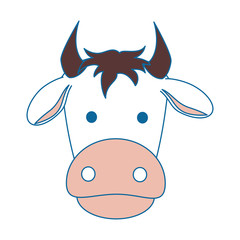 farm cow isolated icon vector illustration design