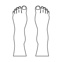 Human feet isolated icon vector illustration design