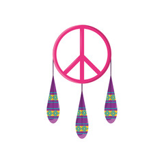 Fototapeta premium colorful dream catcher over white background vector illustration