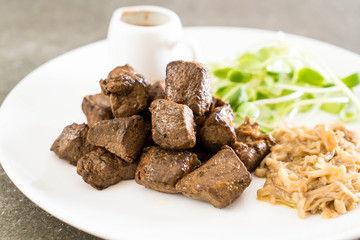 beef steak with vegetable