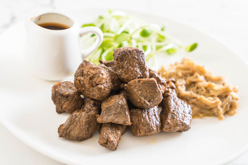 beef steak with vegetable