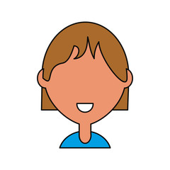 avatar woman icon over white background vector illustration