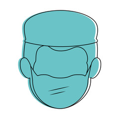 surgeon avatar character icon vector illustration design
