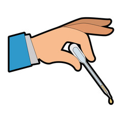 hand with Dropper for urine test vector illustration design