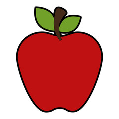 apple fresh fruit icon vector illustration design