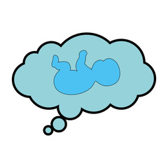 dream cloud with baby vector illustration design