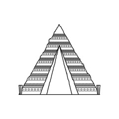 uncolored hippie carp over  white background vector illustration