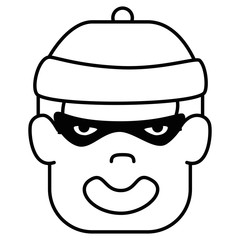 Obraz na płótnie Canvas thief avatar character icon vector illustration design