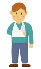 fractured man  illustration 