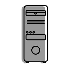 tower computer isolated icon vector illustration design