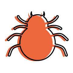spider silhouette isolated icon vector illustration design