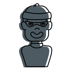 thief avatar character icon vector illustration design