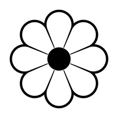 beautiful flower icon over white background vector illustration