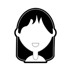 avatar woman icon over white background vector illustration