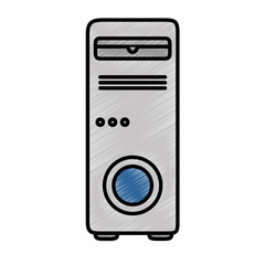 tower computer isolated icon vector illustration design