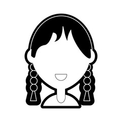 avatar woman icon over white background vector illustration