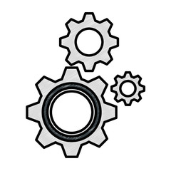 gears machinery isolated icon vector illustration design