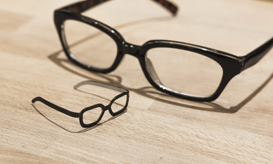 big and mini eyeglasses