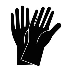 rubber gloves isolated icon vector illustration design