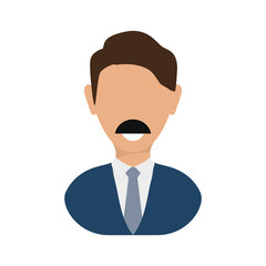 colorful  executive man  avatar over white  vector illustration