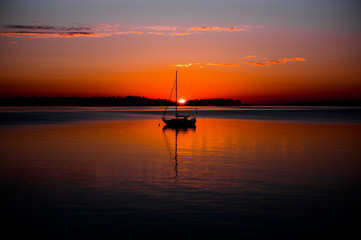 Sunrise sailing at Montague, Prince Edward Island