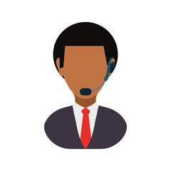 colorful  operator man  over white background vector illustration