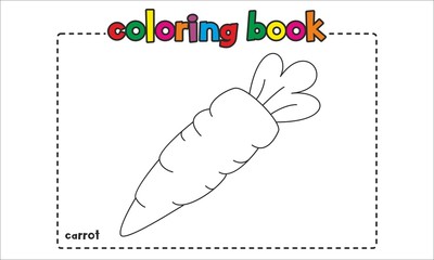 Carrot Coloring Book for Kids, Children