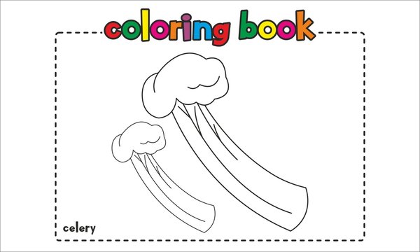 Celery Coloring Book for Kids, Children