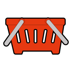 shopping basket isolated icon vector illustration design