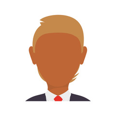 colorful  executive man  avatar over white  vector illustration
