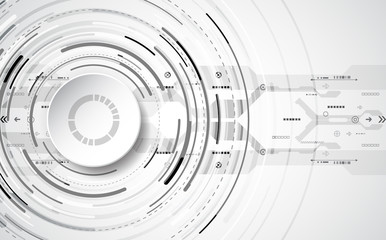 Abstract technological background concept with various technology elements. illustration Vector