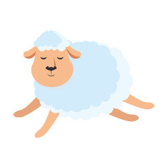 cute sheep character icon vector illustration design