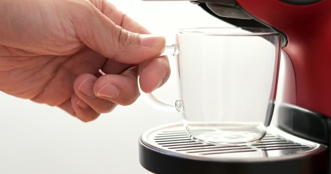 Making coffee with machine