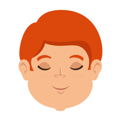 man sleeping head character icon vector illustration design