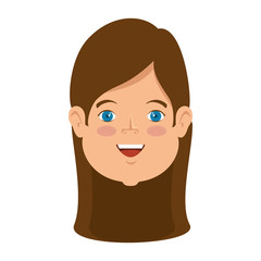 Fototapeta premium beautiful woman head avatar character vector illustration design