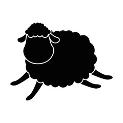 cute sheep character icon vector illustration design