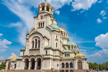 Fototapeta na wymiar St. Alexander Nevsky Cathedral in Sofia, Bulgaria 