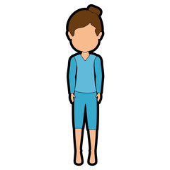 beautiful woman avatar character vector illustration design