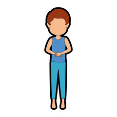 man sleeping character icon vector illustration design