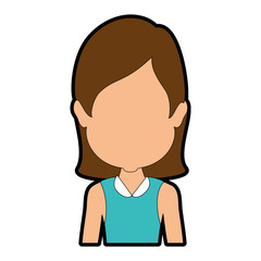 beautiful woman avatar character vector illustration design