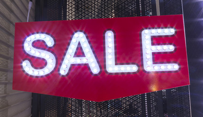 red led SALE sign. with white led light