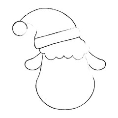 cute sheep character icon vector illustration design