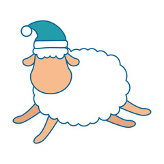 cute sheep character icon vector illustration design