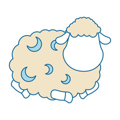 cute sheep character icon vector illustration design
