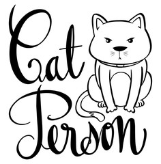 English phrase for cat person