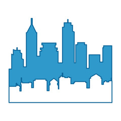 Fototapeta premium cityscape silhouette isolated icon vector illustration design