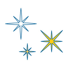 starry sky scene icon vector illustration design