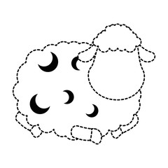 cute sheep character icon vector illustration design